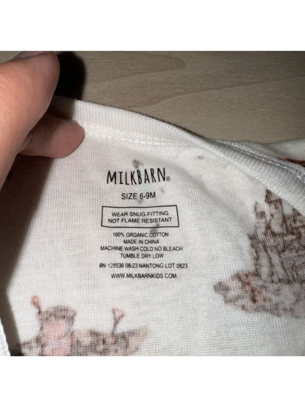 NWT Milkbarn Sandcastle Cotton Zipper Pajama & Blanket Baby Size 6-9 Months
